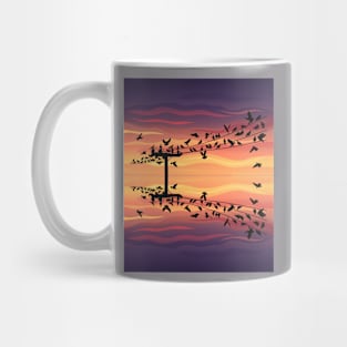 Phone Line Sunset Mug